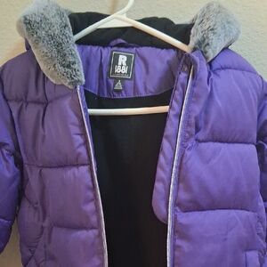 Kids' Cozy Purple Puffer Jacket